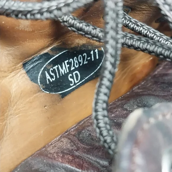 Red Wings Womens 8 Oxford Brown Leather Slip Resistant lace up steel toe shoes - Picture 10 of 16